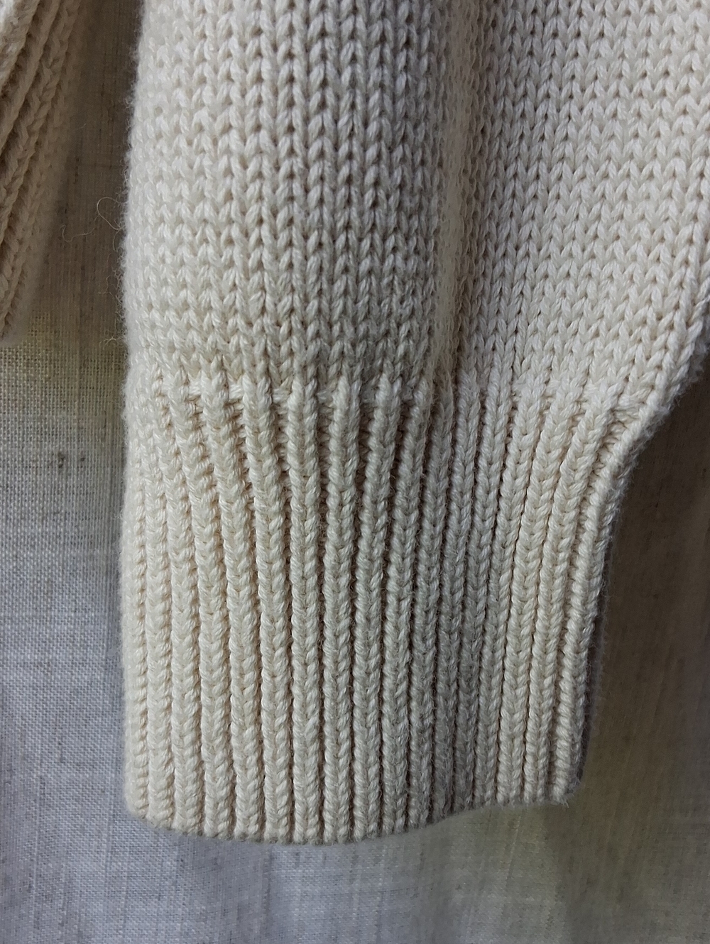 1. State Argyle Sweater Cream Knit M 100% Cotton - Picture 4 of 12